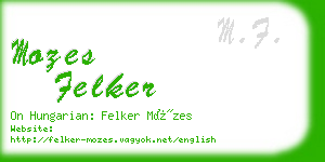 mozes felker business card